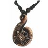 Image 5 : Qty 5 New Resin Faux-Wood Motif Fish Hook Necklaces w/ Adjustable String Chokers, Misc Designs