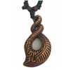 Image 6 : Qty 5 New Resin Faux-Wood & Bone Motif Fish Hook Necklaces w/ Adjustable String Chokers, Misc Design