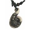 Image 2 : Qty 5 New Resin Faux-Wood & Bone Motif Fish Hook Necklaces w/ Adjustable String Chokers, Misc Design