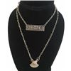 Image 2 : Qty 3 Metal Double Strand Silver-Tone Chain Necklaces w/ Aloha & Shell Dangle Pendants (display not 