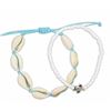 Image 2 : Qty 5 Faux Cowrey Shell & Turtle on Bead Anklets Pair Ankle Bracelets Adjustable