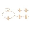 Image 1 : Qty 5 Gold-Tone Pineapple Anklet Ankle Bracelets w/ Adjustable Chains