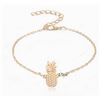 Image 2 : Qty 5 Gold-Tone Pineapple Anklet Ankle Bracelets w/ Adjustable Chains