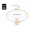 Image 3 : Qty 5 Gold-Tone Pineapple Anklet Ankle Bracelets w/ Adjustable Chains