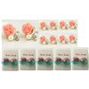 Image 1 : Qty 10 Pair Floral Gold-Tone Earrings: 5 Roses, 5 Reversible Floral & Clear Stones
