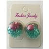 Image 3 : Qty 10 Pair Floral Gold-Tone Earrings: 5 Roses, 5 Reversible Floral & Clear Stones