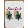 Image 2 : Qty 7 Pair Turtle Honu Stud Earrings: 4 Gold-Tone, 1 Silver-Tone & 2 Green