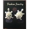 Image 3 : Qty 7 Pair Turtle Honu Stud Earrings: 4 Gold-Tone, 1 Silver-Tone & 2 Green