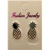 Image 2 : Qty 10 Pair Pineapple Earrings: 3 Gold-Tone, 5 Silver-Tone, 2 Enamel, Misc Designs