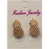 Image 3 : Qty 10 Pair Pineapple Earrings: 3 Gold-Tone, 5 Silver-Tone, 2 Enamel, Misc Designs