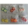 Image 1 : Qty 6 Plumeria Flower Fimo Polymer Clay Pierced Hook Dangle Earrings (approx. 1.25" dia), Misc Color
