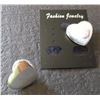 Image 2 : Pair 925 Sterling Silver Heart Stud  Pierced Earrings