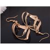 Image 3 : Qty 5 Long Swirls Hook Pierced Dangle Earrings: 2 Gold-Tone, 3 Silver-Tone