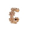Image 2 : Qty 4 Plumeria Daisy Flower Gold-Tone Ear Clip On Cuff Clamp Earrings