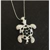 Image 7 : Qty 4 Island Reflections Turtle Pendants on 18" Silver-Tone Chain Necklaces: 3 Red Stones & 1 Black 