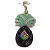Image 2 : Qty 3 Island Reflections Black Pineapple Pendants on 18" Silver-Tone Chain Necklaces