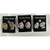 Image 3 : Qty 16 Pair Costume Stud Pierced Earrings: Stones, Flowers, Hearts, etc