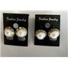 Image 2 : Qty 18 Pair Costume Stud Pierced Earrings: Stones, Faux Pearl Beads, etc