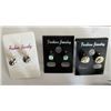 Image 3 : Qty 18 Pair Costume Stud Pierced Earrings: Stones, Faux Pearl Beads, etc