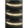 Image 1 : Qty 3 Fashion Gold-Tone Floral Swirl 5mm Hawaiian Bangle Bracelet (large - 80mm dia)