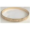 Image 3 : Qty 3 Fashion Gold-Tone Floral Swirl 5mm Hawaiian Bangle Bracelet (large - 80mm dia)