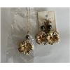 Image 5 : Qty 2 Gold-Tone Hawaiian Theme Hook Pierced Earring & Necklace Sets: Pineapple 3" & Hibiscus 1.75"