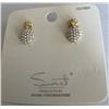 Image 2 : Qty 6 Pair Gold-Tone Pineapple Earrings w/ Pearl Bead Accents (approx. 0.75"L)