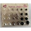 Image 2 : Qty 3 Multiple Earring Cards (12 pair each) Pearlesque Bead Stud Earrings