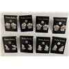 Image 1 : Qty 8 Pair Metal Silver-Tone Shell Shaped Stud Pierced Earrings