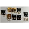 Image 1 : Qty 8 Pair Gold-Tone & Silver Tone Faux Shell Earrings, Misc Sizes