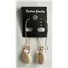 Image 5 : Qty 8 Pair Gold-Tone & Silver Tone Faux Shell Earrings, Misc Sizes