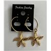 Image 2 : Qty 9 Pair Gold-Tone Starfish & Shell Pierced Earrings, Misc Sizes