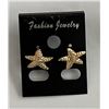 Image 6 : Qty 9 Pair Gold-Tone Starfish & Shell Pierced Earrings, Misc Sizes