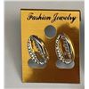 Image 2 : Qty 8 Pair Gold-Tone & Silver Tone Faux Shell Earrings, Misc Sizes