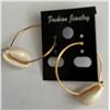 Image 8 : Qty 8 Pair Gold-Tone & Silver Tone Faux Shell Earrings, Misc Sizes