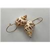 Image 2 : Qty 9 Pair Gold-Tone Faux Shell Earrings, Misc Sizes