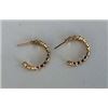 Image 3 : Qty 16 Pair Gold-Tone Earrings: 3 Large Hoops, 8 Small Hoops, 3 Pearl Dangles & 2 Leaves