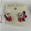 Image 4 : Qty 9 Pair Misc Earrings: Shells, Palm Trees, Flowers, etc