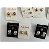 Image 3 : Qty 19 Pair Misc Earrings: Pearl Beads, Clear Stones, Stainless Steel, etc