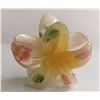Image 8 : Qty 6 Hard Plastic Plumeria Flower  Hair Claws Clips (approx. 2.5" dia), Misc Colors