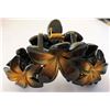 Image 4 : Qty 5 Hard Plastic Medium Plumeria Yellow Triple Flower Hair Claws Clips (approx. 2.75"L)