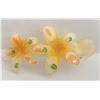 Image 3 : Qty 5 Hard Plastic Large Plumeria Yellow Flower Hair Claws Banana Clips (approx. 4"L)