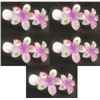 Image 1 : Qty 5 Hard Plastic Large Plumeria Purple Flower Hair Claws Banana Clips (approx. 4"L)