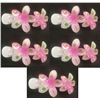 Image 1 : Qty 5 Hard Plastic Large Plumeria Pink Flower Hair Claws Banana Clips (approx. 4"L)