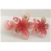 Image 3 : Qty 5 Hard Plastic Large Plumeria Red & Blue Flower Hair Claws Banana Clips (approx. 4"L)
