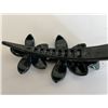 Image 8 : Qty 5 Hard Plastic Large Plumeria Yellow & Aqua Flower Hair Claws Banana Clips (approx. 4"L)
