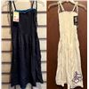 Image 1 : Qty 2 New Favant Women's Short Elastic Tube Dresses, One Size, Black & White
