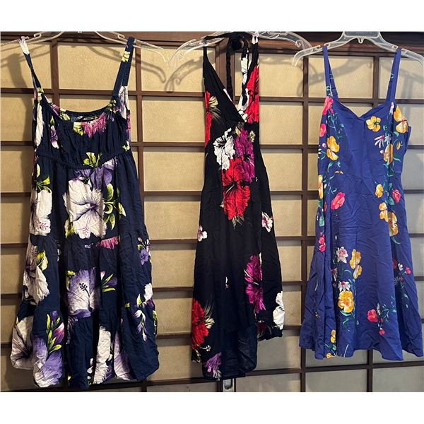 Qty 3 Sleeveless Elastic One Size Short Dresses (30-40" bust): Aloha Fashions (pre-owned)