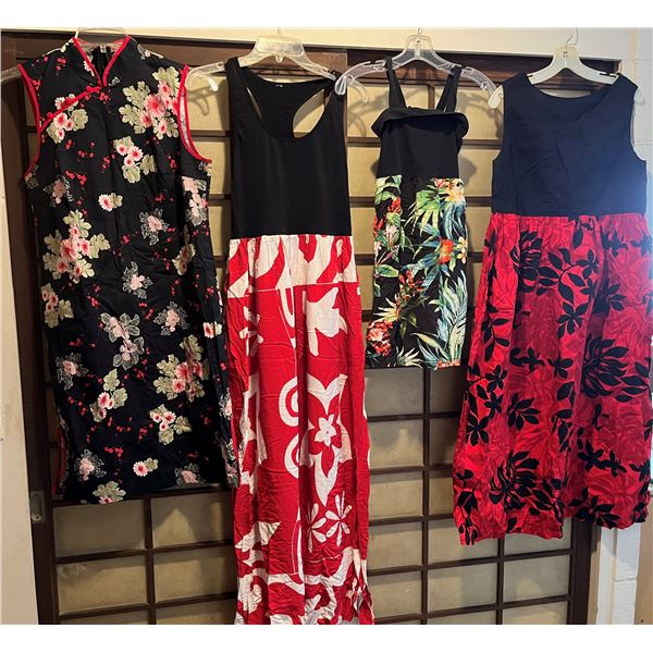Qty 4 Sleeveless XS/Small or Keiki Dresses (28-34"bust): RJC, Oriental, etc  (pre-owned)