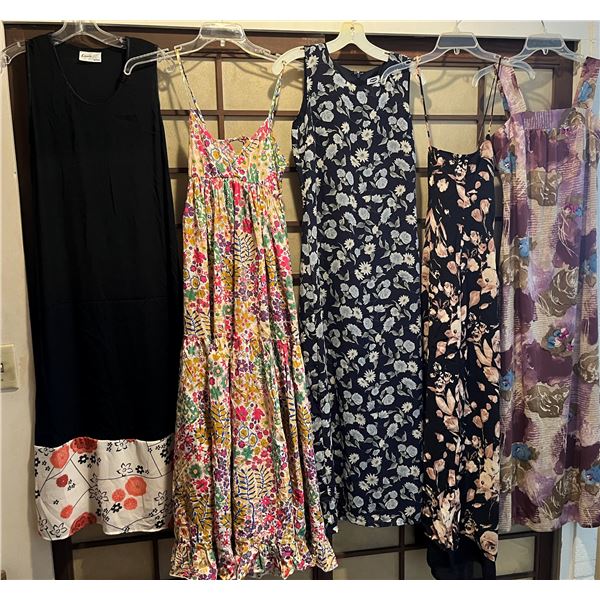 Qty 5 Sleeveless XS/Small Dresses (30-34"bust): Lauren M, Naturally Yours (pre-owned)